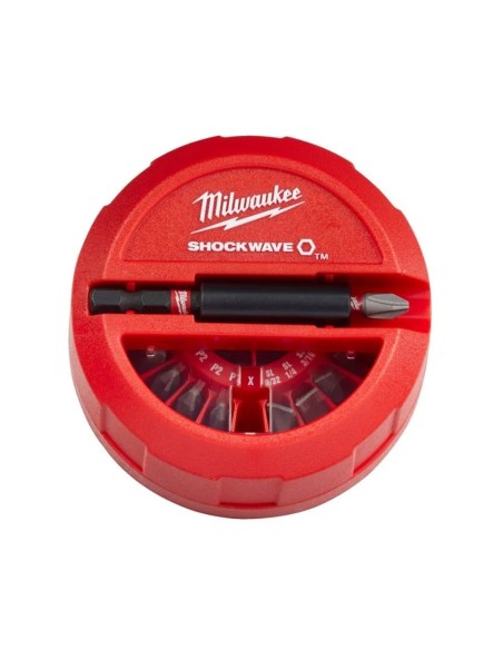 ESTUCHE 15 PUNTAS SHOCKWAVE MILWAUKEE