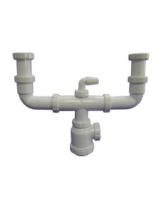 SIFON CURVO EXT.S.HORIZ.DOBLE RACORD 2