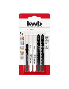 JUEGO DE 5 HOJAS DE CALAR SURTIDAS KWB 2