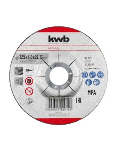DISCOS CORTE METAL 125X3X22,23MM KWB