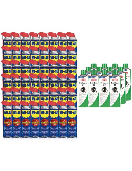 LUBRICANTE(LU2 X 48 + LI211 X 12) ACEITE MULTI-USO WD-40 500ML DOBLE ACCION(PACK-48UND) + 1 CAJAS DE 12 UND DE LIMPIADOR DE FREN