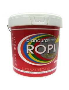 PINTURA PLASTICA BLANCO ROPI MATE CORAL INTERIOR 4L o 5KG -NETO 2