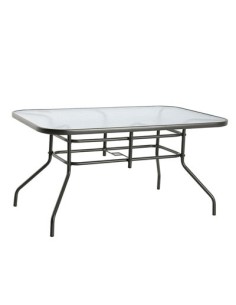 MESA ACERO/VIDRIO BASIC 142X90 CM(NETO)