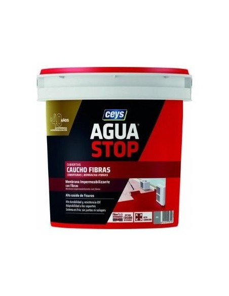 CAUCHO AGUASTOP CON FIBRAS GRIS 1KG