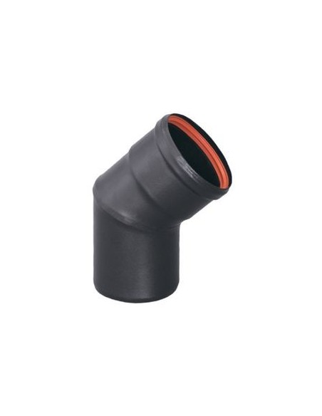 CODO PELLET VITRIF. NEGRO 45º DE 80