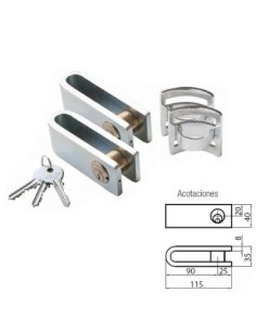 CERRAD.PUERTA BALLESTA 50MM C150(JUEGO 2) 2