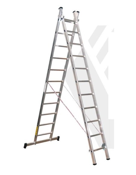 ESCALERA DESLIZ.2X9 PELDAÑOS/2.5+2.5M/PERF.66MM