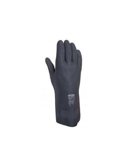 GUANTE NEOPRENO FLOCADO NEGRO RIESGO QUIMICO TALLA-8