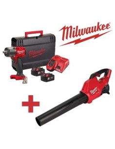KIT MILWAUKEE M18 (LL576 + SO278) LLAVE IMPACTO 1/2 (881NM)+ 2 BATERIAS 18V 5AH + CARGADOR + SOPLADOR 12.7 M3(NETO) 2