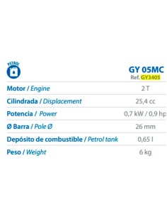 PEINE VAREADOR GOODYEAR GY 05MC GASOLINA 25.4cc 2