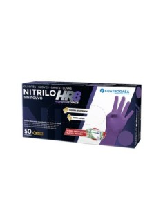 GUANTE NITRILO MORADO 11.4 GR (CAJA-50UND) TALLA-M 2