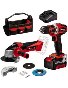 Kit Einhell TE-TK 18/2 Li Kit (CD+AG) con bat. 4,0 Ah y cargador rápido 2