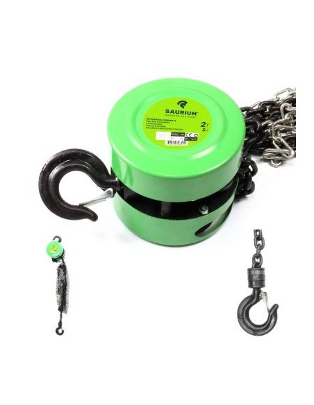 POLIPASTO CON CADENA 3M 2T