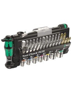 ESTUCHE DE PUNTAS CON CARRACA Y LLAVES TOOL-CHECK PLUS 2