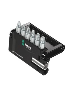 JUEGO DE 6 PUNTAS Y PORTAPUNTAS WERA BIT-CHECK 2