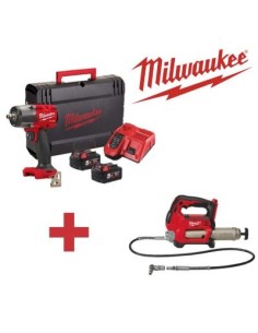KIT MILWAUKEE M18 (LL576 + EN210) LLAVE IMPACTO 1/2 (881NM)+ 2 BATERIAS 5AH Y CARGADOR + ENGRASADORA SIN BATERIAS(NETO) 2