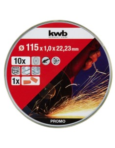 LATA DE 10 DISCOS CORTE INOX 115X1MM ECO KWB 2