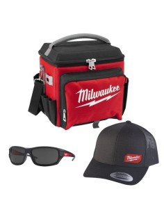 CONJUNTO MILWAUKEE NEVERA 24HORAS 28X35X38CM + GORRA CON REJILLA NEGRA + GAFA PERFORMANCE AHUMADA(NETO) 2