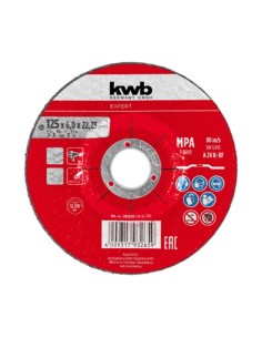 DISCOS  DESBASTE METAL 125X6X22 MM KWB 2