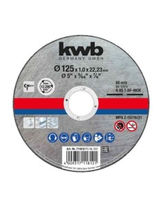 DISCO CORTE INOX/METAL 125X1MM CLASSIC KWB 2