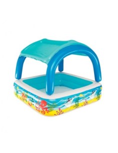 PISCINA HINCHABLE CON TECHO DESMONTABLE147X147X122 CM