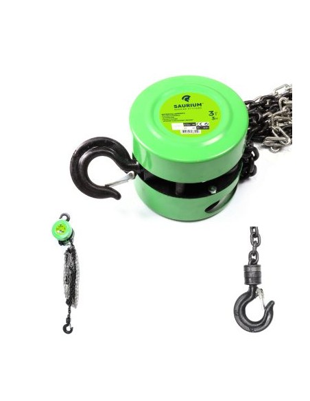 POLIPASTO CON CADENA 3M 3T