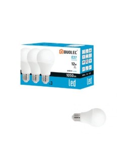 PACK 3 BOMB.LED.STANDARD 12W 6400K 1050LM