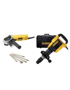 KIT DEWALT(MA194 + AM18)MARTILLO DEMOLEDOR 10KG 1500W 17.9J + AMOLADORA DEWALT 800W(NETO)