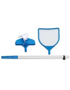 KIT PISCINAS RECOGEHOJAS+LIMPIAFONDO+PÉRT.