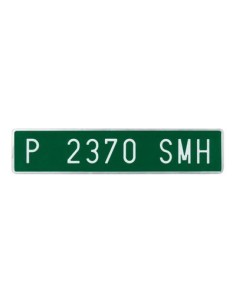 PLACA MATRICULA ALU (EPM) VERDE (520X110)