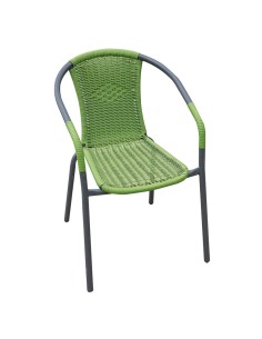 SILLA APILABLE ACERO FIBRA VERDE BASIC(NETO)