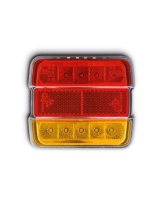 PILOTO TRASERO LED 5F. CUADRADO 12V