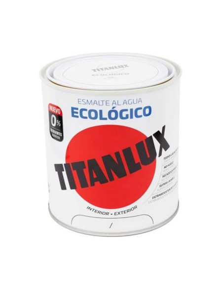 PINT.TITANLUX ECO NEGRO SATINADO AL AGUA 250ML