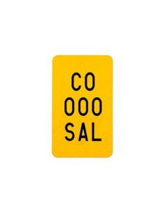 PLACA MATRICULA SAMART ACRILICA CICLOMOTOR AMARILLA 100X168