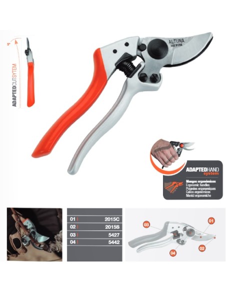 TIJERA PODAR UNA MANO ALTUNA 9000P + FUNDA FLEXIBLE