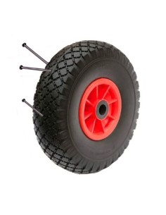 RUEDA PLASTICO GOMA MACIZA 260MM C/RODAMIENTO(100KG)