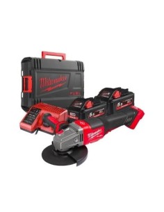 AMOLADORA MILWAUKEE M18 + 2BAT 5,0AH + CARGADOR + MALETIN(NETO)