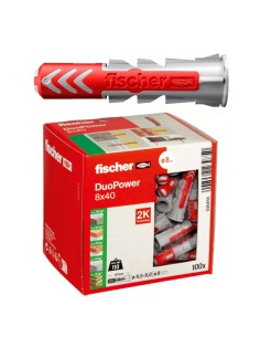 TACO FISCHER DUOPOWER 8X40(CAJA 100UN.)