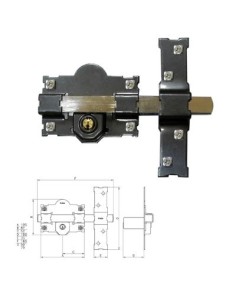CERROJO TRABA 101 L PINTADO BOMBIN 70