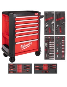 CARRO HERRAMIENTAS 6 CAJONES PREMIUM MILWAUKEE 98 HERRAMIENTAS PROFESIONALES - Bricoex