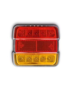 PILOTO TRASERO LED 5F. CUADRADO 12V 2