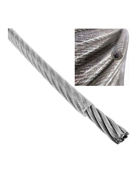 CABLE ACERO PLASTIF.2X4 ROLLO-25M