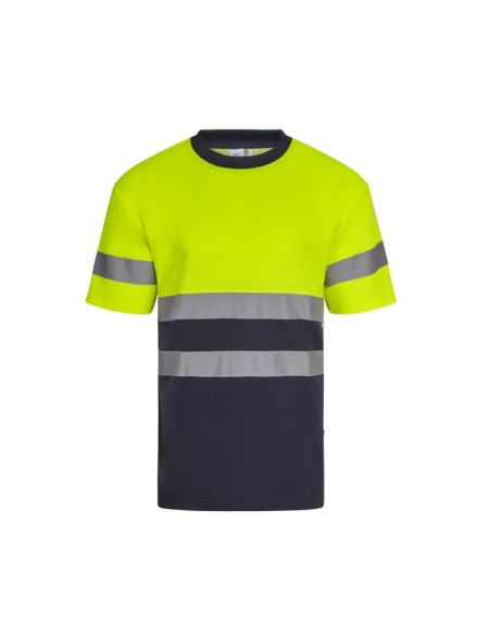 CAMISETA BICOLOR ALTA VISIBILIDAD SUP AMA/INF M/CORTA TALLA-XXL