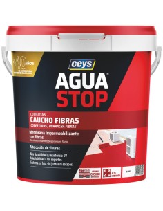 CAUCHO AGUASTOP CON FIBRAS BLANCO 5KG
