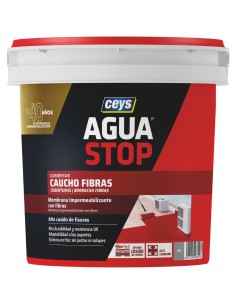 CAUCHO AGUASTOP CON FIBRAS GRIS 1KG
