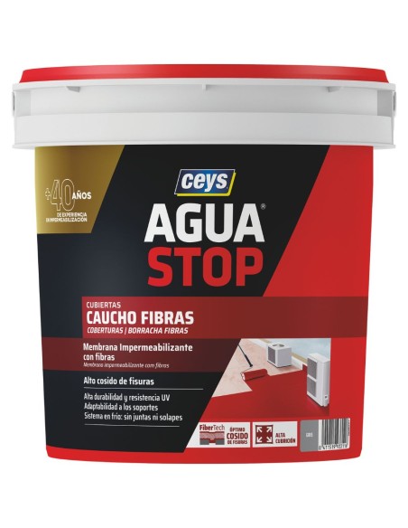 CAUCHO AGUASTOP CON FIBRAS GRIS 1KG