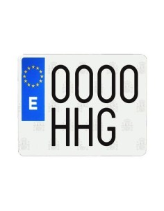 PLACA MATRICULA SAMART ACRILICA MOTO LARGA CARRETERA 220X160 2