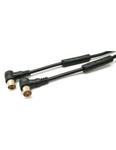 CABLE ANTENA M-H ACODADO, 3M. NEGRO