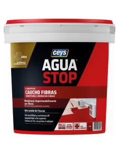 CAUCHO AGUASTOP CON FIBRAS ROJO 1KG