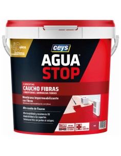 CAUCHO AGUASTOP CON FIBRAS ROJO 5KG